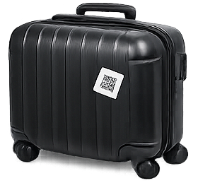 Luggage with Loshe QR tag
